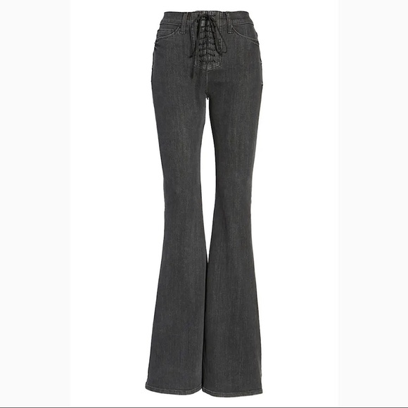 NEW Hudson Bullocks High Waist Lace Up Flare Jeans Size 23 Size 24 - Picture 5 of 13